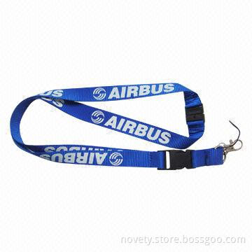 Polyester Lanyard, Transfer Printing/Silkscreen Technology, Various or Customized Sizes Accepted